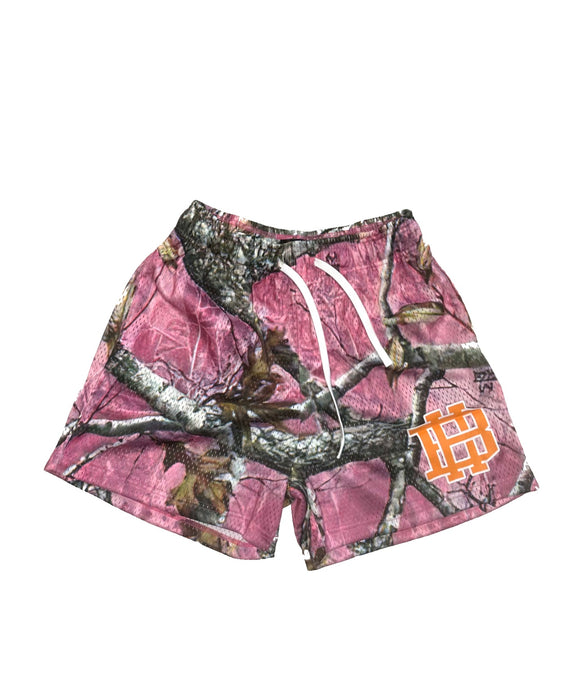 Pink Camo-Mesh Shorts