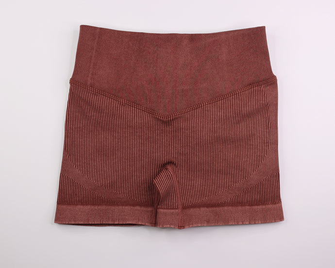 Clay Scrunch Shorts - Copper Brown